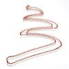Iron Rolo Chains Necklace Making MAK-R015-75cm-R-2