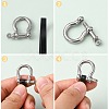 304 Stainless Steel D-Ring Anchor Shackle Clasps STAS-H142-06P-4
