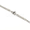 304 Stainless Steel Curb Chain/Twisted Chain Necklace Making STAS-A028-N108P-3