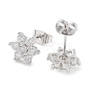 Brass Micro Pave Cubic Zirconia Stud Earrings EJEW-P247-05P-01-2