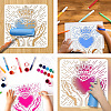 PET Hollow Out Drawing Painting Stencils DIY-WH0405-0063-4