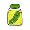 Pickled Cucumber Jar Zinc Alloy Enamel Brooch JEWB-C027-01EB-1
