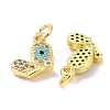 Real 18K Gold Plated Brass Micro Pave Cubic Zirconia Pendants KK-L209-044G-01-2