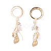 Electroplate Brass Dangle Stud Earrings EJEW-F206-06G-1