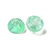Transparent Spray Painted Glass Beads GLAA-I050-09F-3