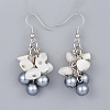 Glass Pearl Dangle Earrings EJEW-JE03185-3