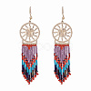 CRAFTDADY Seed Beads Dangle Earrings EJEW-CD0001-04-1