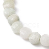 Natural Myanmar Jade/Burmese Jade Faceted Nugget Beads Stretch Bracelet BJEW-JB07217-01-4