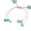 Synthetic Turquoise Braided Bead Bracelets BJEW-JB10388-4