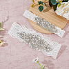 Flower Pattern Polyester Lace Elastic Bridal Garters AJEW-WH0470-67-5