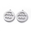 304 Stainless Steel Pendants STAS-L249-002K-1