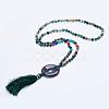 Natural Indian Agate Beaded Necklaces NJEW-P159-07-1