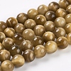 Natural Gold Tiger Eye Beads Strands X-G-C076-8mm-1AA-1