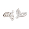 Brass Micro Pave Clear Cubic Zirconia Charms KK-L212-22S-2