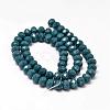 Dyed Faceted Rondelle Glass Beads Strands X-GLAA-I033-8mm-37-2