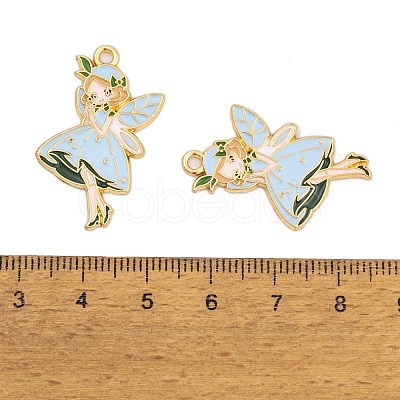 Rack Plating Alloy Enamel Pendants FIND-A040-08C-03G-1