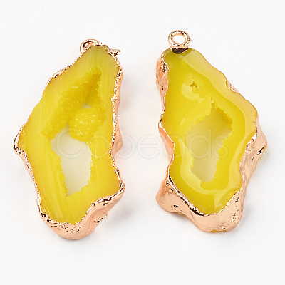 Druzy Resin Pendants X-RESI-R428-018-1