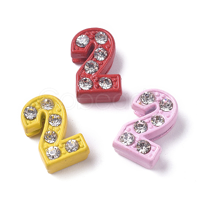 Alloy Rhinestone Slide Charms PALLOY-WH0070-23B-1