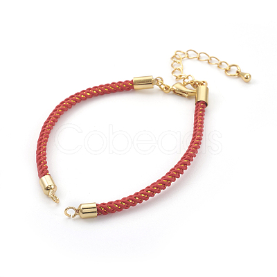 Adjustable Nylon Cord Bracelet Making MAK-F026-B-G-1