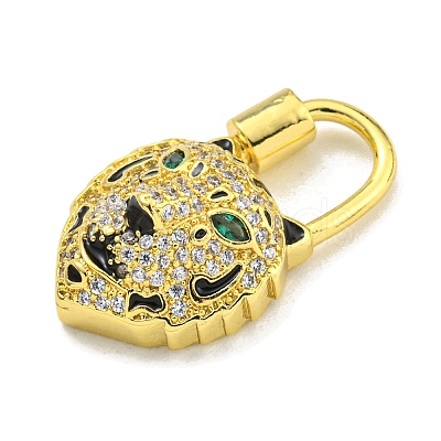 Brass Micro Pave Cubic Zirconia Pendants KK-K354-15G-1