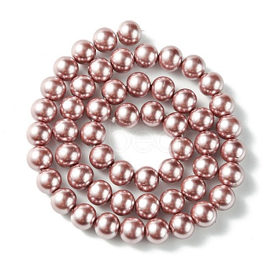 Eco-Friendly Dyed  Glass Pearl Round Beads Strands HY-A002-8mm-RB046-1