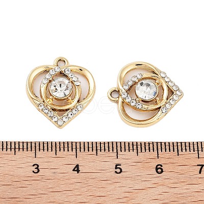 UV Plating Alloy Rhinestone Pendants ALRI-N058-05KCG-1