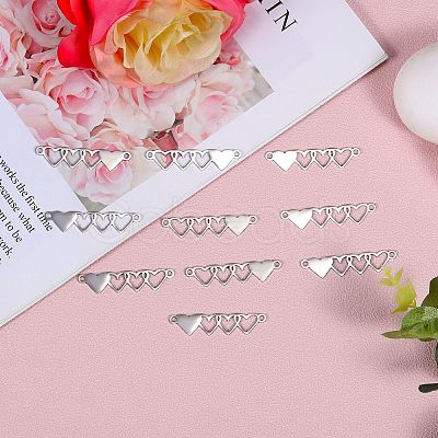 10Pcs Stainless Steel Connector Charms STAS-SZ0003-17D-1