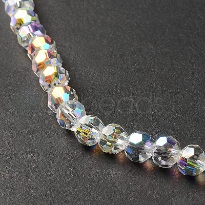 Transparent Electroplate Glass Beads Strands EGLA-I015-05-1