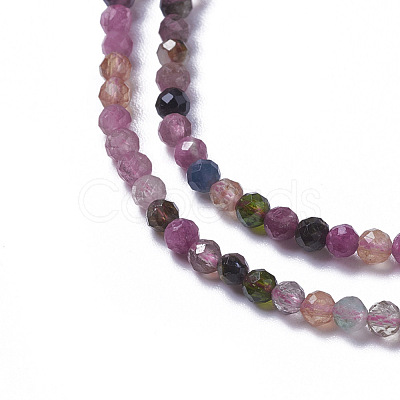 Natural Tourmaline Beads Strands G-F596-08-3mm-1