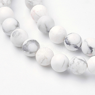 Natural Howlite Bead Strands G-G735-66F-6mm-1