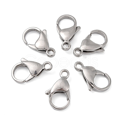 Tarnish Resistant 316 Surgical Stainless Steel Lobster Claw Clasps STAS-M262-03-19mm-1