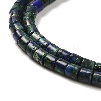 Natural Chrysocolla and Lapis Lazuli Beads Strands G-F765-F06-01-1