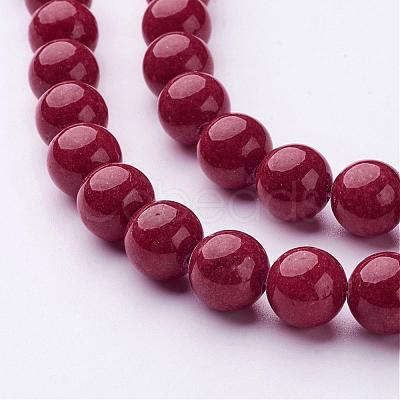 Natural Mashan Jade Round Beads Strands G-D263-10mm-XS04-1