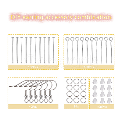 DIY Earring Making Finding Kit IFIN-YW0001-27P-1