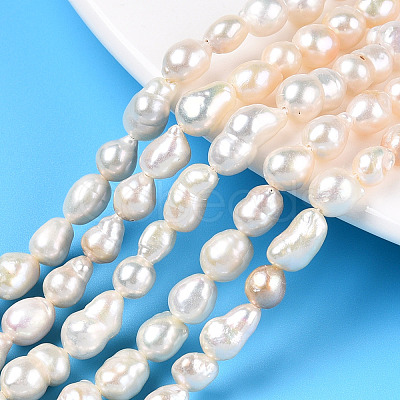 Natural Baroque Pearl Keshi Pearl Beads Strands PEAR-S020-F01-02-1