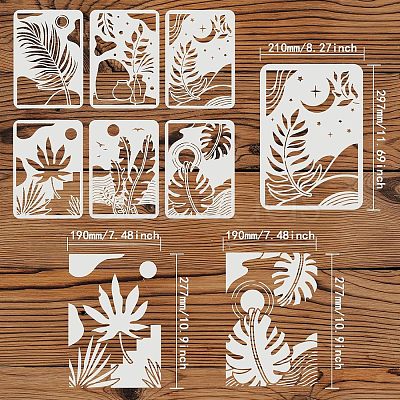 Plastic Reusable Drawing Painting Stencils Templates Sets DIY-WH0172-801-1