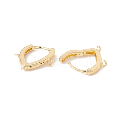 Brass Hoop Earring Findings KK-G415-09G-1