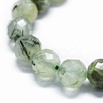 Natural Prehnite Beads Strands G-G927-39-1