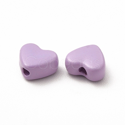 Heart Spray Painted Alloy Beads FIND-G053-01L-1