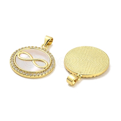 Brass Micro Pave Cubic Zirconia Pendants KK-K365-03G-1