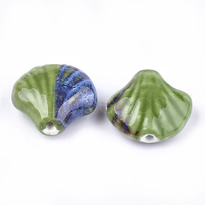 Handmade Porcelain Beads X-PORC-S498-36E-1