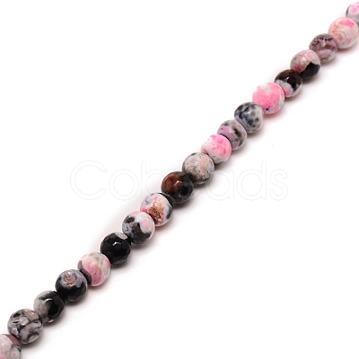 Natural Dyed Agate Bead Strands G-WH0008-23B-1