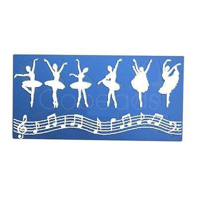 Music Note & Ballet Dancer Food Grade Silhouette Statue Silicone Mat Moulds MUSI-PW0003-02-1