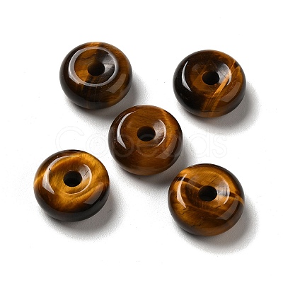 Natural Tiger Eye European Pendants G-M397-01G-1