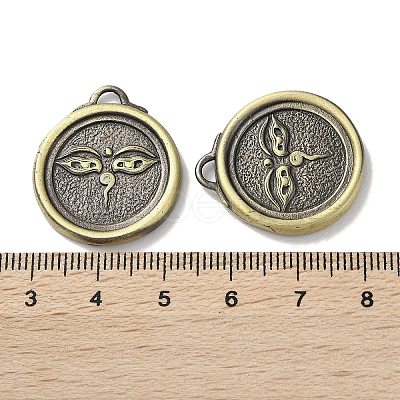 Tibetan Style Brass Pendants KK-M284-26AB-1