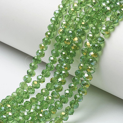 Electroplate Transparent Glass Beads Strands EGLA-A034-T3mm-H01-1