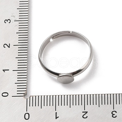 Non-Tarnish 304 Stainless Steel Pad Ring Settings STAS-K278-11A-P-1