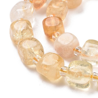 Natural Yellow Quartz Beads Strands G-K323-07-1