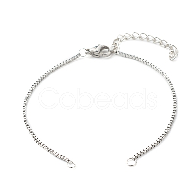 Tarnish Resistant 316 Surgical Stainless Steel Box Chains Bracelet Making AJEW-JB01065-1