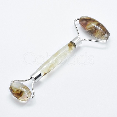 Tigerskin Glass Brass Face Massager MRMJ-G008-23P-1